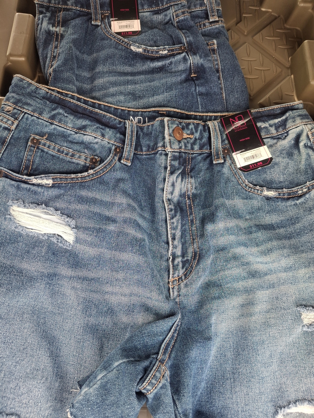 2 Pairs No Boundaries Women’s Light Blue Distressed Jean Shorts